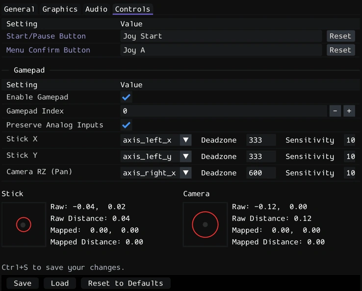 DttR Configuration Controls tab